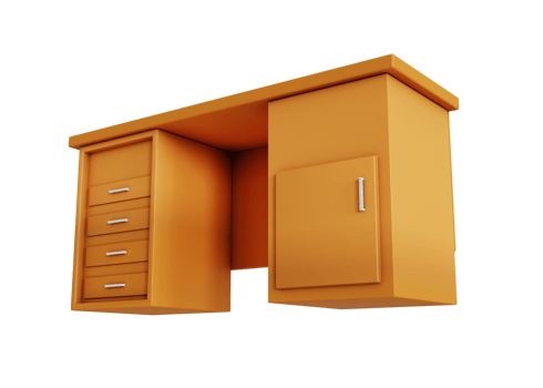 3d office desk icon png