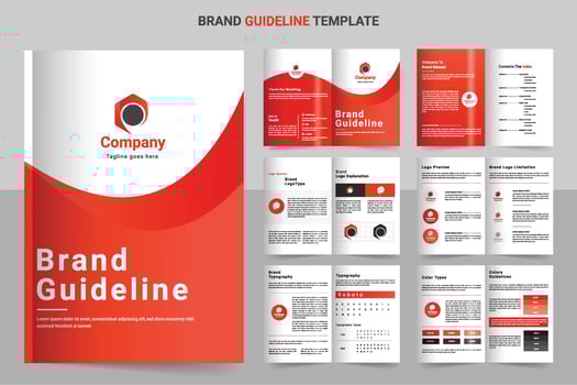 Minimalist luxury brand guide template vector