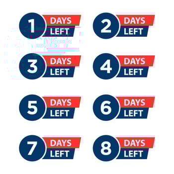 Day Left Promotion Vector