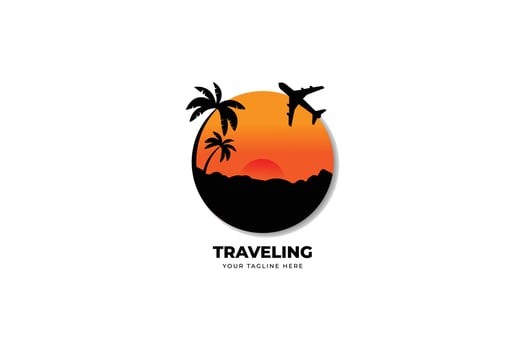 detailed travel logo design illustration vector