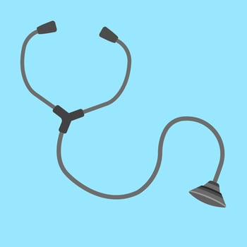 Stetoscope in flat vector illustration design