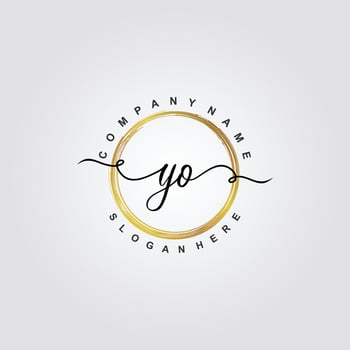 YO Initial beauty floral logo template vector