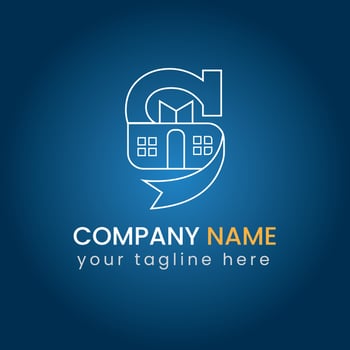Real state logo design home and business logo and abstract simple color vector