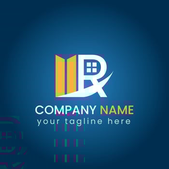 Real state logo design home and business logo and abstract simple color vector