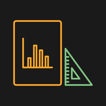 Set Square and Graph Vector Icon
