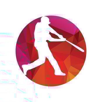 Baseball hitting a ball concept swinging a bat very fast vector illustration