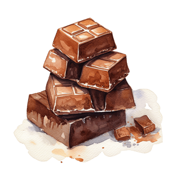 Watercolor sweet chocolate. Illustration png