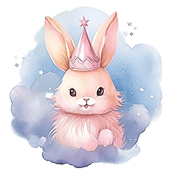 Cute princess bunny. Illustration png
