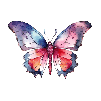 Watercolor butterfly. Illustration png