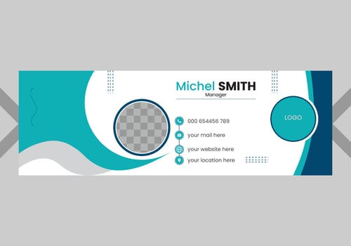 email signature design vector