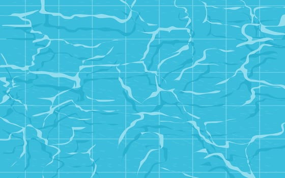 Blue Water Surface Texture. Top View of Swimming Pool with Ripples vector