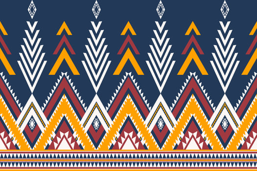 Ethnic geometric border pattern. Colorful aztec navajo geometric shape seamless pattern. Ethnic southwest pattern use for fabric, textile, home decoration elements, upholstery, wrapping, etc. vector