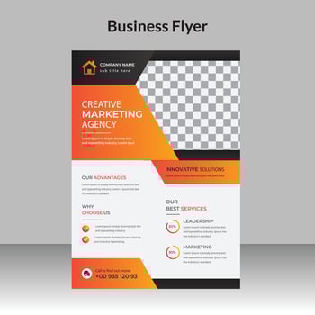 Corporate business flyer design and digital marketing agency brochure cover template vector