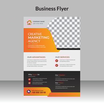 Corporate business flyer design and digital marketing agency brochure cover template vector
