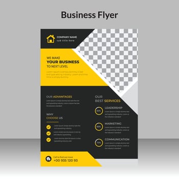Corporate business flyer design and digital marketing agency brochure cover template vector