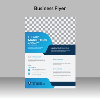 Corporate business flyer design and digital marketing agency brochure cover template vector