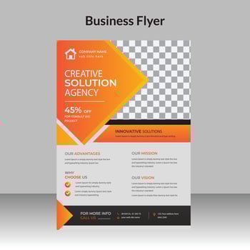 Corporate business flyer design and digital marketing agency brochure cover template vector