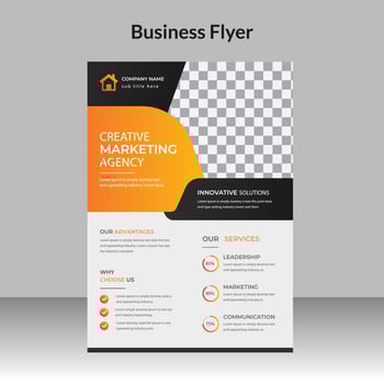 Corporate business flyer design and digital marketing agency brochure cover template vector