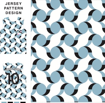 Abstract circle pattern concept vector jersey pattern template for printing or sublimation sports uniforms football volleyball basketball e-sports cycling and fishing Free Vector.