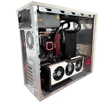white pc or computer with motherboard png
