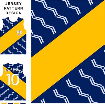 Abstract arrow concept vector jersey pattern template for printing or sublimation sports uniforms football volleyball basketball e-sports cycling and fishing Free Vector.