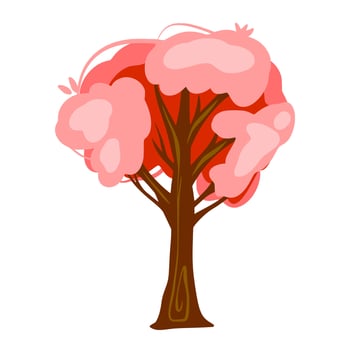 Tree illustration cute art vector