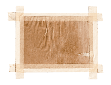 Old paper glued with tape. Vintage texture copy space png