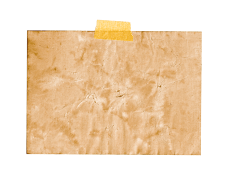 vintage blank paper texture isolated with tape png