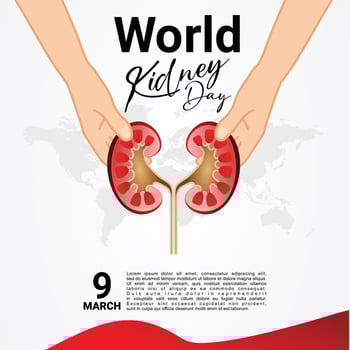 Illustration Of World Kidney Day Poster Or Banner Background.Kidney care logo design. Urology vector design. World kidney day logotype