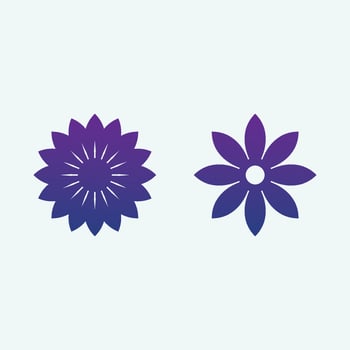 Flower logo. The circular logo. Logo of the flower. Stylized flower. Petals. Simple logo. The brand name  emblem  logo. Mandala. Logo boutique. Logotype for beauty. Logo for flower shop. vector
