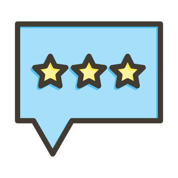 Feedback Vector Thick Line Filled Colors Icon Design