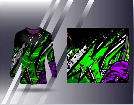 Sports jersey and tshirt template sports design for football racing gaming jersey vector