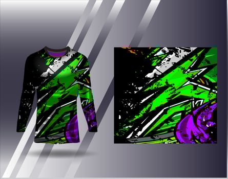 Sports jersey and tshirt template sports design for football racing gaming jersey vector