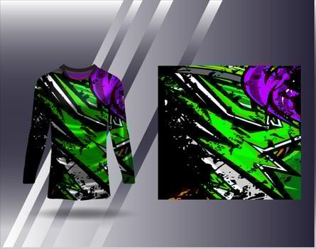 Sports jersey and tshirt template sports design for football racing gaming jersey vector