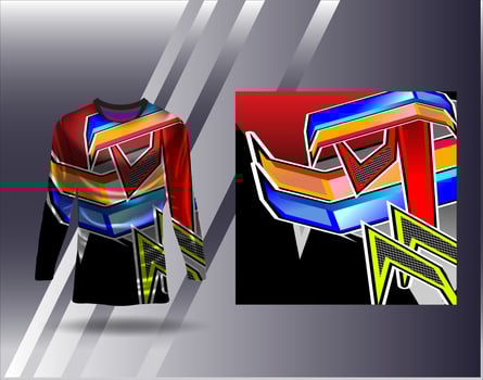 Sports jersey and tshirt template sports design for football racing gaming jersey vector