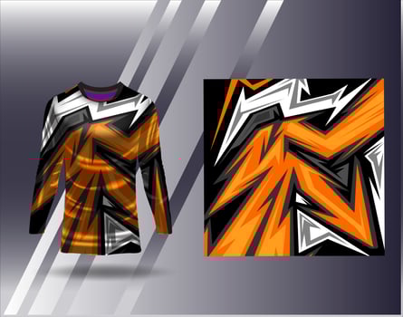 Sports jersey and tshirt template sports design for football racing gaming jersey vector