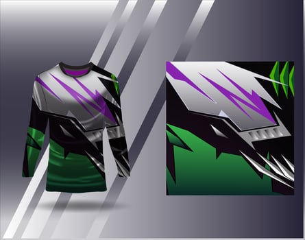 Sports jersey and tshirt template sports design for football racing gaming jersey vector