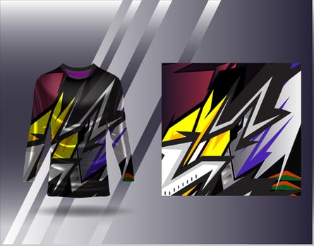 Sports jersey and tshirt template sports design for football racing gaming jersey vector