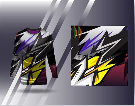 Sports jersey and tshirt template sports design for football racing gaming jersey vector