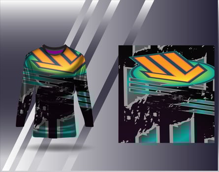Sports jersey and tshirt template sports design for football racing gaming jersey vector