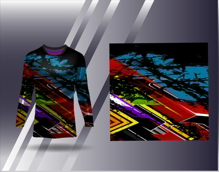 Sports jersey and tshirt template sports design for football racing gaming jersey vector