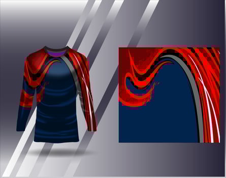 Sports jersey and tshirt template sports design for football racing gaming jersey vector