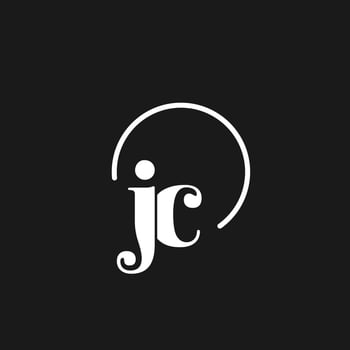 JC logo initials monogram with circular lines, minimalist and clean logo design, simple but classy style vector