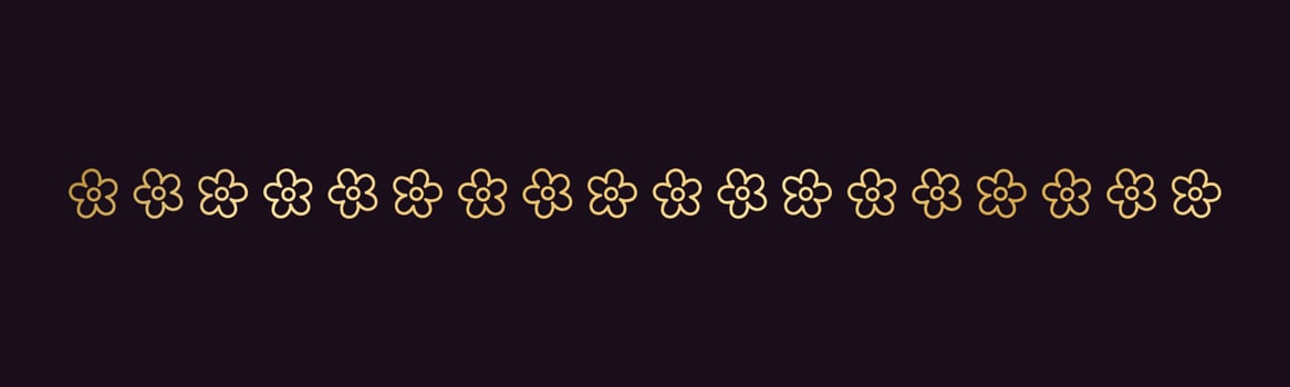 Gold floral separators border, text dividers. Line borders botanical luxury design element. vector