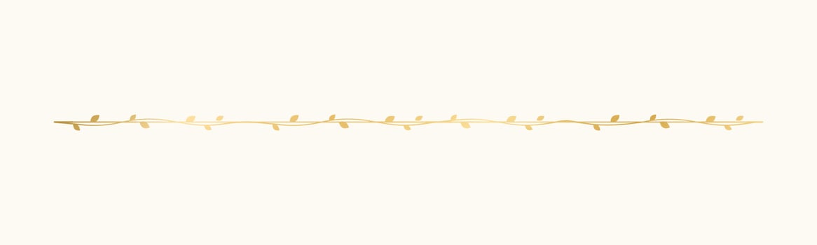 Gold vine separators border, text dividers. Floral botanical line borders elegant luxury design element. vector