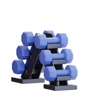 3d illustration dumbbells png