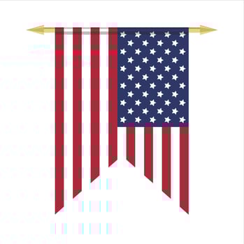 illustration of elements and symbols related to united states america vector