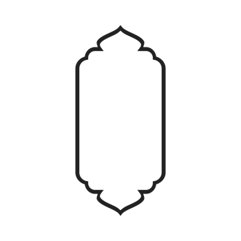 Black Outline Islamic Frame Symbol png