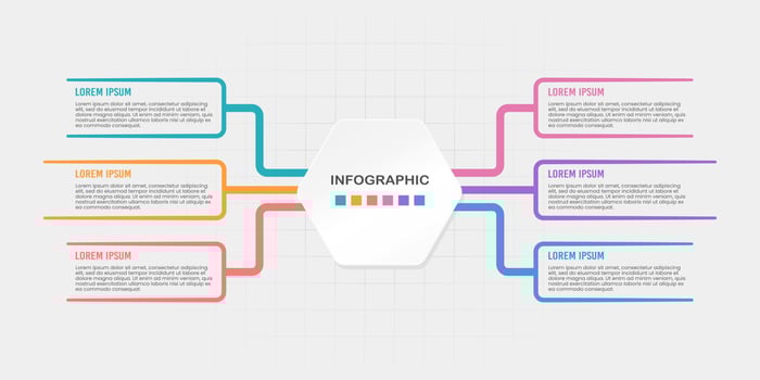 Business organogram chart infographics structure management. Organization, Planning, Mind Map. Vector illustration.