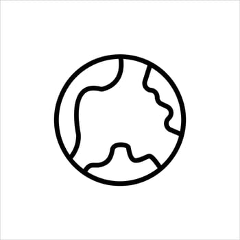 earth in flat design style vector